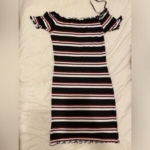 Papaya striped dress